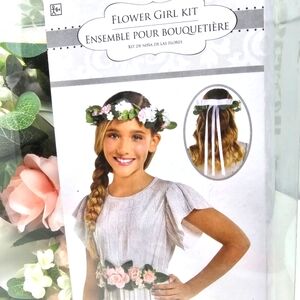 Flower Girl Kit with Floral Headband and Sash New In Box